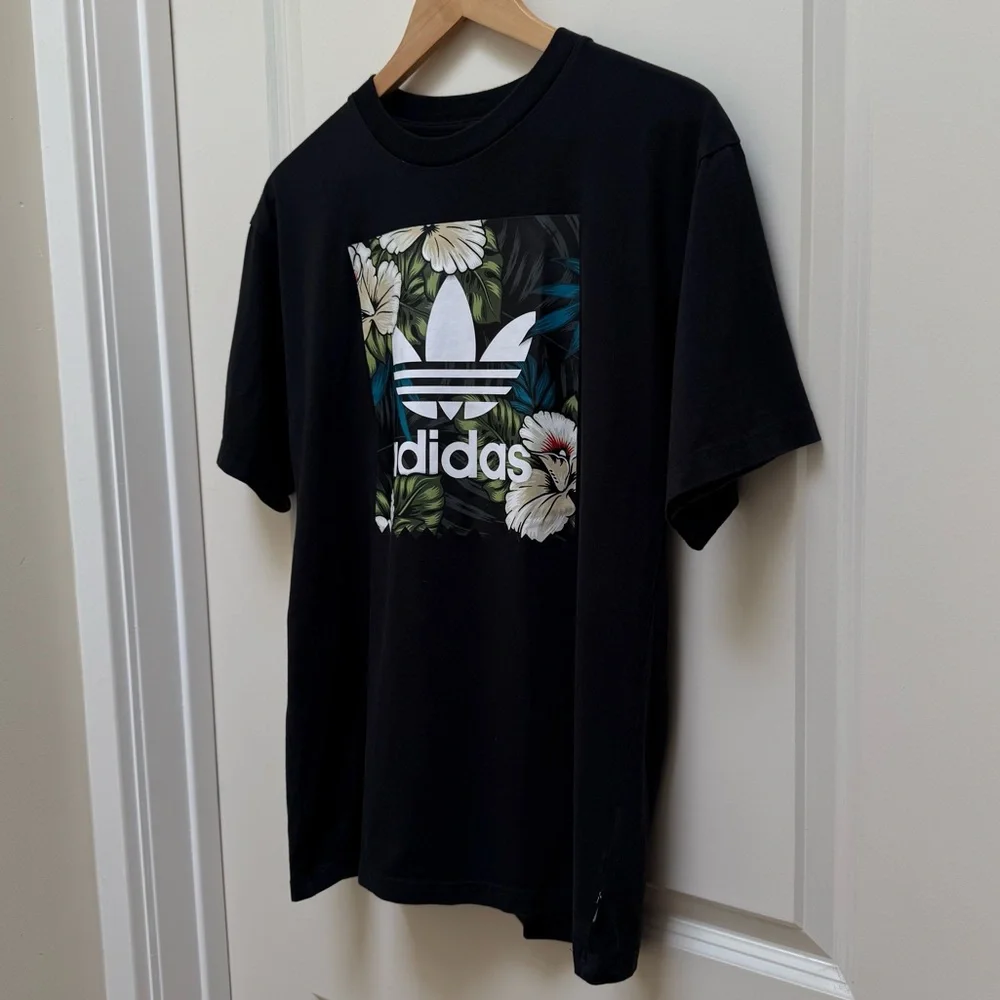 ADIDAS Men's Trefoil Floral Fill Graphic T-Shirt